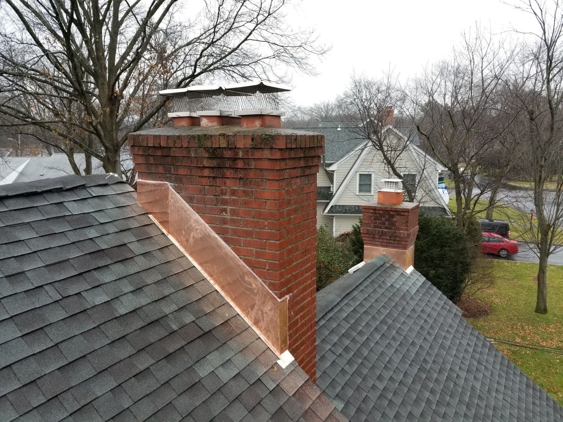 scott chimneys finished roof